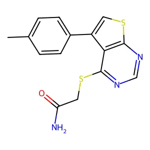 2-{[5-(4-Methylphenyl)thieno[2,3-d]pyrimidin-4-yl]sulfanyl}acetamide structure