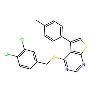 4-[(3,4-Dichlorobenzyl)sulfanyl]-5-(4-methylphenyl)thieno[2,3-d]pyrimidine structure