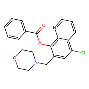 [5-chloro-7-(morpholin-4-ylmethyl)quinolin-8-yl] Benzoate structure