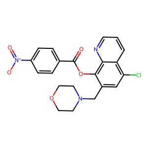 5-Chloro-7-(morpholinomethyl)quinolin-8-yl 4-nitrobenzoate structure
