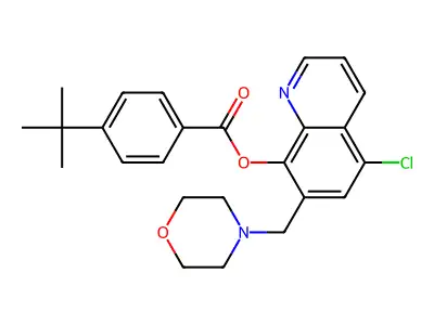 5-Chloro-7-(morpholinomethyl)quinolin-8-yl 4-(tert-butyl)benzoate structure