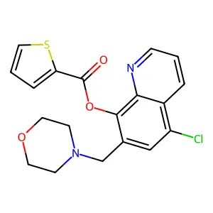 [5-chloro-7-(morpholin-4-ylmethyl)quinolin-8-yl] Thiophene-2-carboxylate structure