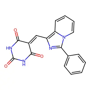 5-({3-Phenylimidazo[1,5-A]pyridin-1-YL}methylidene)-1,3-diazinane-2,4,6-trione structure