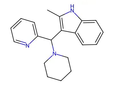 2-methyl-3-[piperidin-1-yl(pyridin-2-yl)methyl]-1H-indole structure