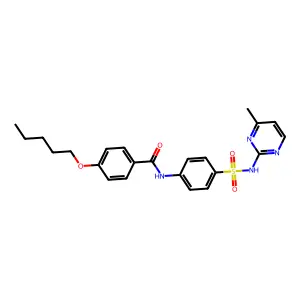 N-[4-[(4-methylpyrimidin-2-yl)sulfamoyl]phenyl]-4-pentoxybenzamide structure