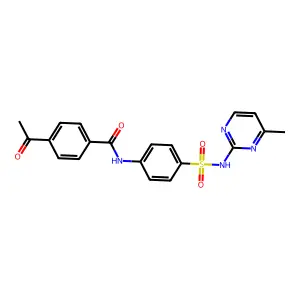 4-acetyl-N-(4-(N-(4-methylpyrimidin-2-yl)sulfamoyl)phenyl)benzamide structure