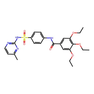 3,4,5-triethoxy-N-{4-[(4-methylpyrimidin-2-yl)sulfamoyl]phenyl}benzamide structure
