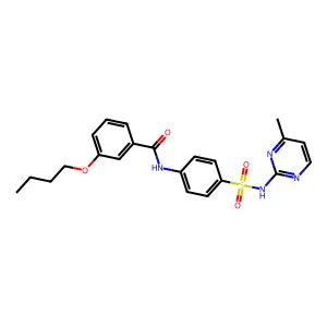 3-butoxy-N-[4-[(4-methylpyrimidin-2-yl)sulfamoyl]phenyl]benzamide structure