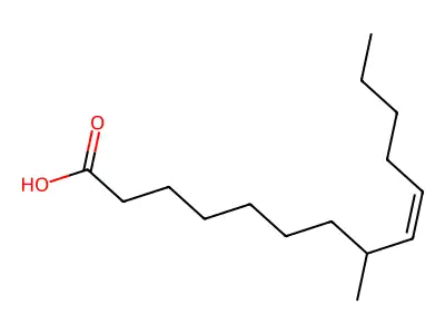 (Z)-8-Methyl-9-tetradecenoic acid structure