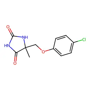 Hydantoin, 5-((p-chlorophenoxy)methyl)-5-methyl- structure