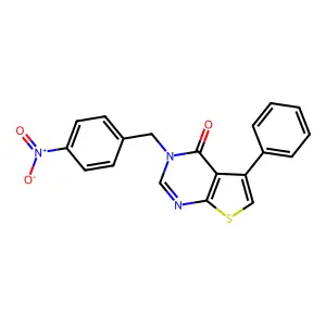 3-{4-nitrobenzyl}-5-phenylthieno[2,3-d]pyrimidin-4(3H)-one structure