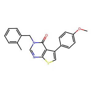 5-(4-Methoxyphenyl)-3-[(2-methylphenyl)methyl]thieno[2,3-d]pyrimidin-4-one structure