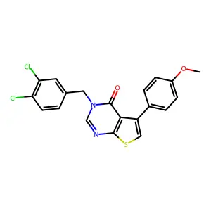 3-[(3,4-Dichlorophenyl)methyl]-5-(4-methoxyphenyl)thieno[2,3-d]pyrimidin-4-one structure