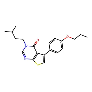 3-(3-Methylbutyl)-5-(4-propoxyphenyl)thieno[2,3-d]pyrimidin-4-one structure