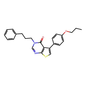 3-(3-Phenylpropyl)-5-(4-propoxyphenyl)thieno[2,3-d]pyrimidin-4-one structure