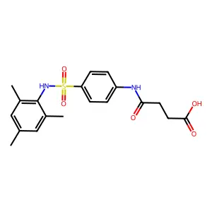 4-{4-[(Mesitylamino)sulfonyl]anilino}-4-oxobutanoic acid structure