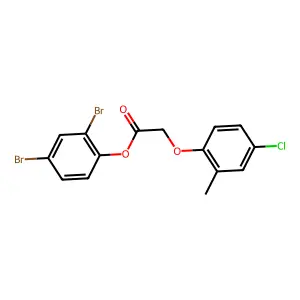 2,4-Dibromophenyl (4-chloro-2-methylphenoxy)acetate structure