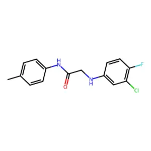 2-[(3-chloro-4-fluorophenyl)amino]-N-(4-methylphenyl)acetamide structure