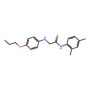 N-(2,4-dimethylphenyl)-2-(4-propoxyanilino)acetamide structure