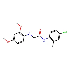 N-(4-chloro-2-methylphenyl)-2-[(2,4-dimethoxyphenyl)amino]acetamide structure