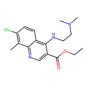 Ethyl 7-chloro-4-{[2-(dimethylamino)ethyl]amino}-8-methylquinoline-3-carboxylate structure