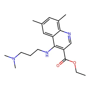 Ethyl 4-[3-(dimethylamino)propylamino]-6,8-dimethylquinoline-3-carboxylate structure