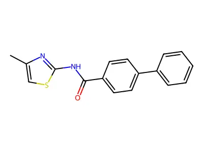 N-(4-methyl-1,3-thiazol-2-yl)-4-phenylbenzamide structure