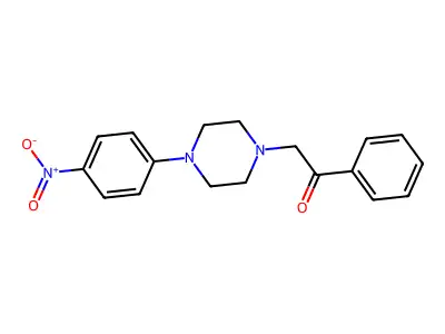 2-(4-(4-Nitrophenyl)piperazin-1-yl)-1-phenylethanone structure