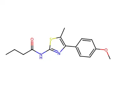 N-[4-(4-methoxyphenyl)-5-methyl-1,3-thiazol-2-yl]butanamide structure