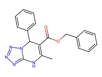 Benzyl 5-methyl-7-phenyl-4,7-dihydrotetrazolo[1,5-a]pyrimidine-6-carboxylate structure