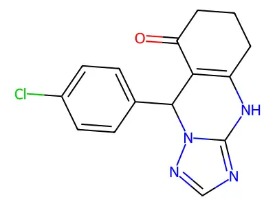 9-(4-Chlorophenyl)-5,6,7,9-tetrahydro[1,2,4]triazolo[5,1-b]quinazoline-8(4H)-one structure