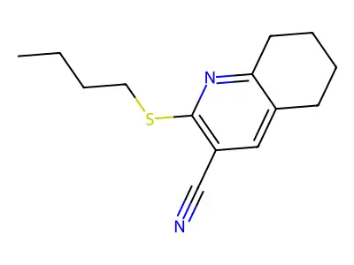 2-Butylsulfanyl-5,6,7,8-tetrahydroquinoline-3-carbonitrile structure