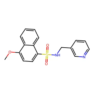 4-methoxy-N-(pyridin-3-ylmethyl)naphthalene-1-sulfonamide structure