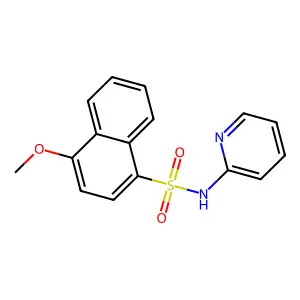 4-methoxy-N-pyridin-2-ylnaphthalene-1-sulfonamide structure