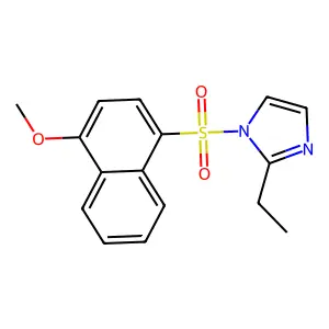 2-Ethyl-1-[(4-methoxynaphthyl)sulfonyl]imidazole structure