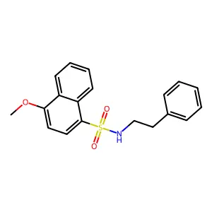 4-methoxy-N-(2-phenylethyl)naphthalene-1-sulfonamide structure