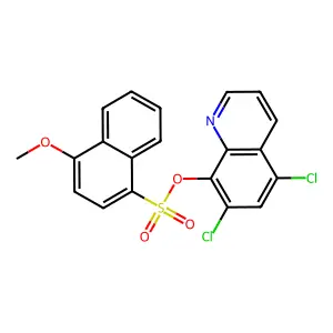 5,7-Dichloro-8-quinolyl 4-methoxynaphthalenesulfonate structure