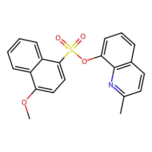 2-Methyl-8-quinolyl 4-methoxynaphthalenesulfonate structure