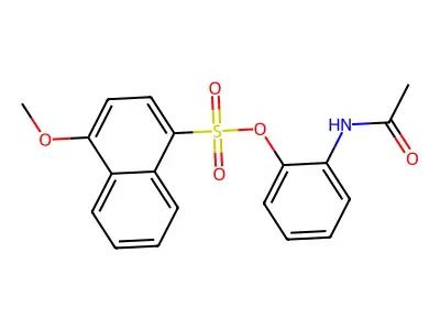 2-Acetamidophenyl 4-methoxynaphthalene-1-sulfonate structure