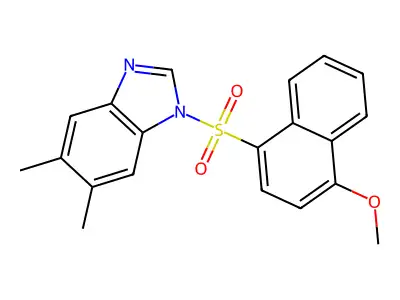 1-(4-Methoxynaphthalen-1-yl)sulfonyl-5,6-dimethylbenzimidazole structure