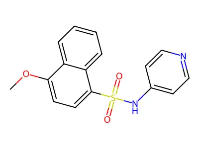 4-methoxy-N-(pyridin-4-yl)naphthalene-1-sulfonamide structure