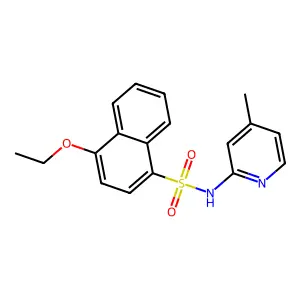 4-ethoxy-N-(4-methyl-2-pyridinyl)-1-naphthalenesulfonamide structure