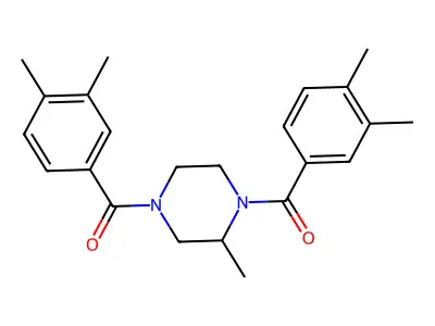 1,4-Bis(3,4-dimethylbenzoyl)-2-methylpiperazine structure