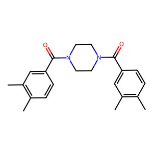 1,4-Bis(3,4-dimethylbenzoyl)piperazine structure