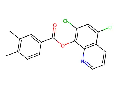 5,7-Dichloro-8-quinolyl 3,4-dimethylbenzoate structure