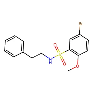5-bromo-2-methoxy-N-phenethylbenzenesulfonamide structure