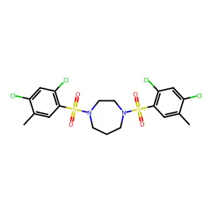 1,4-Bis[(2,4-dichloro-5-methylphenyl)sulfonyl]-1,4-diazepane structure