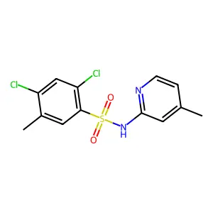 2,4-dichloro-5-methyl-N-(4-methylpyridin-2-yl)benzenesulfonamide structure