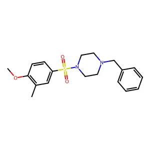1-Benzyl-4-(4-methoxy-3-methylphenyl)sulfonylpiperazine structure