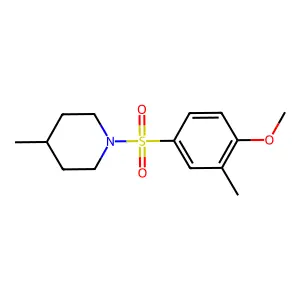 1-[(4-Methoxy-3-methylphenyl)sulfonyl]-4-methylpiperidine structure